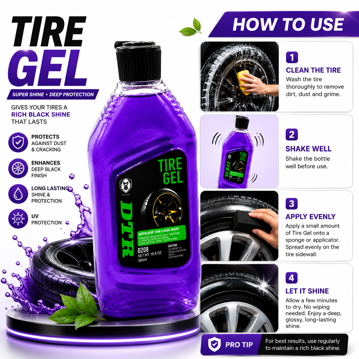 DTR Tyre Gel 500 Ml