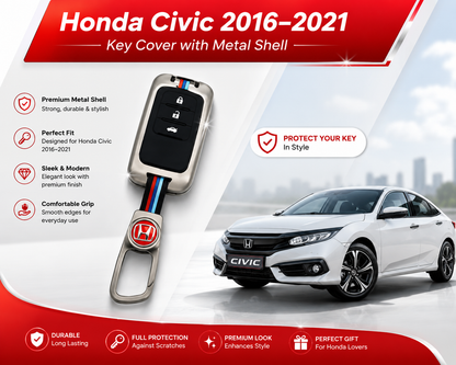 Honda Civic X 2016-2022 Zinc Metal Key Case | Key Protector