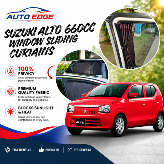 Suzuki Alto 2015-2026 slide window curtains.