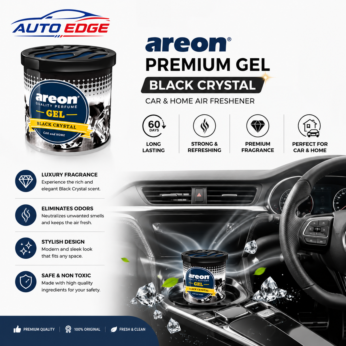 AREON Gel Black crystal