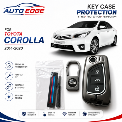 Toyota Corolla Altis 2015-2020 Metal Alloy key cover.