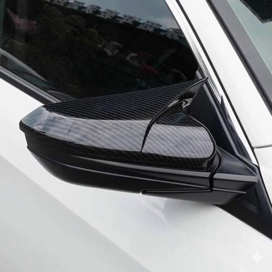 Honda Civic X 2016–2021 Batman Style Side Mirror Covers | Carbon Fiber Look | Premium Fit